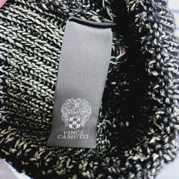 NWT VINCE CAMUTO 2 PIECE GLITTER CABLE KNIT HAT & LOOP SET - BLACK O/S $58 - Picture 8 of 10